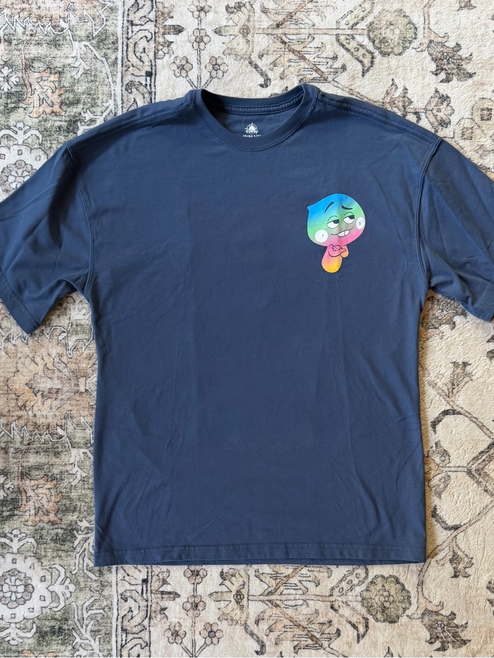 Disney/Pixar Soul Navy Short Sleeve Tee with Multicolor Emoji Graphic